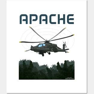 Apache Attack Helicopter Military Armed Forces Novelty Gift Posters and Art